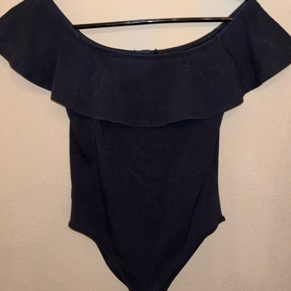 Top shop black off the shoulder bodysuit